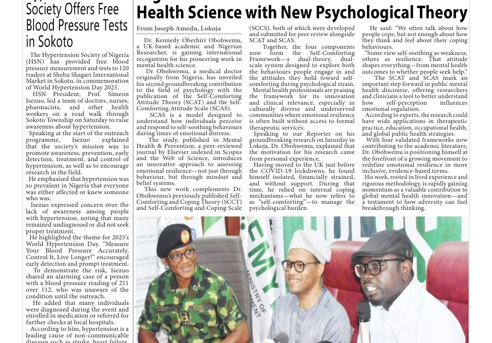 ANOTHER BANGER: OBOHWEMU’S SECOND GROUNDBREAKING PSYCHOLOGICAL THEORY HITS THE AIRWAVES